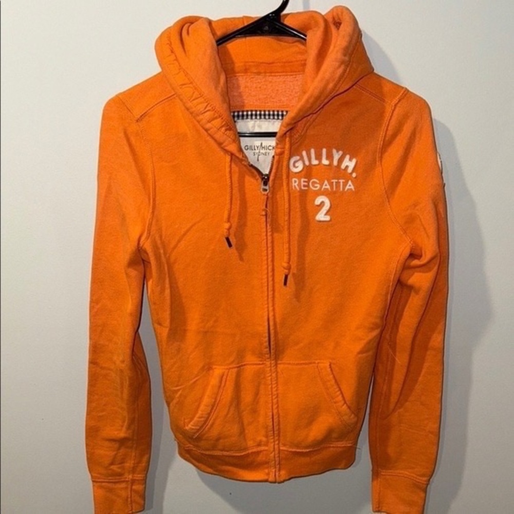 Gilly Hicks Vibrant Orange Zip-Up Hoodie
